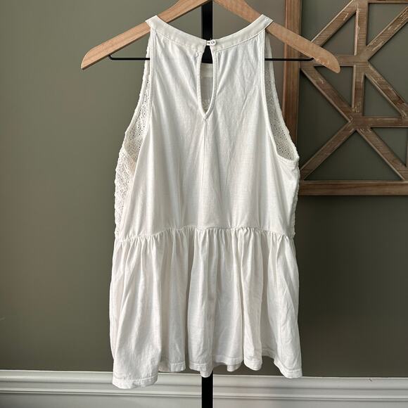 Anthropologie Meadow Rue White Eyelet Tank Medium - Picture 7 of 7